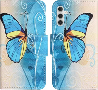 Produktbild von Samsung Galaxy S24 FE Hülle - Coverup Klapphülle - Blauer Schmetterling