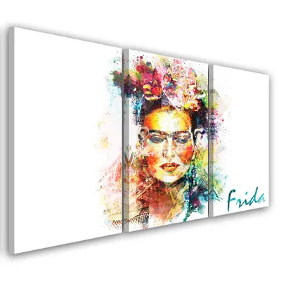 Immagine prodotto di Trittico su tela persone colorate 90x60 cm Feeby colore quadro da parete pronto per essere appeso