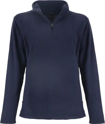 Produktbild von Blue Wave Damen Half-Zip Fleecejacke Nika mit Stehkragen - Fleece-Pullover mit halben Reißverschluss in Marine Größe 48