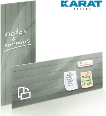 Produktbild von Design-Glas-Memoboard Wood Magnethaftend & kratzfest Holzoptik 20 x 60 cm