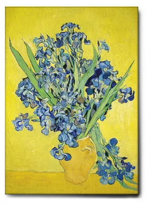 Immagine prodotto di Vincent Van Gogh - Vaso con fiori blu - 35L x 50l cm - Quadro Tela Canvas Telaio Standard