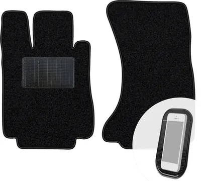 Produktbild von moto-MOLTICO Vorne Fußmatten Auto Velours Autoteppiche Schwarz Automatten Set 2-teilig passend für Mercedes-Benz S-Klasse W220 4-matic 1998-2005