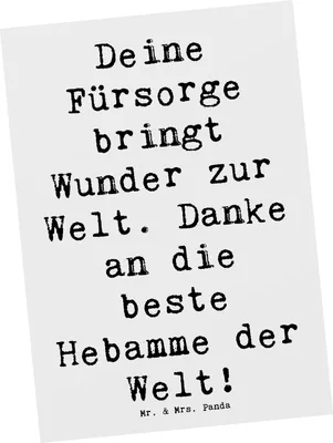 Produktbild von Mr. & Mrs. Panda Postkarte Spruch Beste Hebamme - Weiß - Geschenk, Postkarten, Hebammen-Dank, Bedanken, bildkarte, einzelkarte, Dankbarkeit an, Hebammenliebe, Geschenke