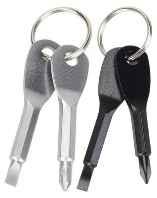 Produktbild von Taschen-Schraubendreher Schlüsselanhänger Set - 4 Stück