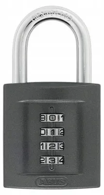 Immagine prodotto di Abus 158/50: Lucchetto a combinazione numerica, modello a catenaccio, con codice a 4 cifre