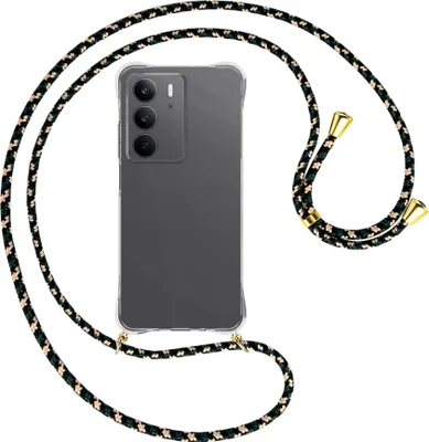 Produktbild von Handykette Backcover-Schutzhülle mit Band (Metall goldfarben) für Realme C75 4G - camouflage