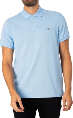 Produktbild von GANT Reguläres Shield-Pique-Poloshirt, Blau M