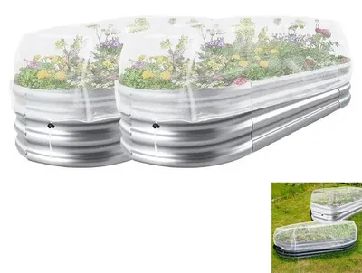 Produktbild von Pflanzennetz 130x70x45 cm Hochbeet Schutznetz HDPE feinmaschig 0,05 Zoll mit Kordelzug Insektenschutz für Gemüse Obst Garten Terrasse Gewächshaus