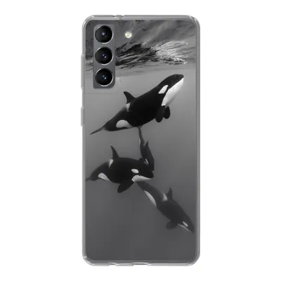 Produktbild von MuchoWow® Handyhülle Schutzhülle Hülle für Samsung Galaxy S21 Orca - Wasser - Schwarz - Weiß Silikon Softcase Handy Hülle - Softcase