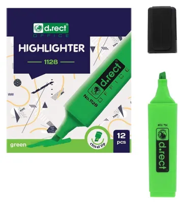 Immagine prodotto di D.RECT evidenziatore 1128 verde (12 pz)