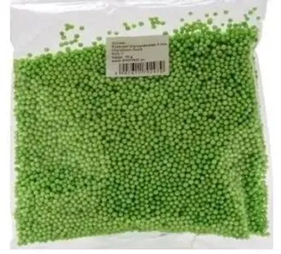 Obrázok produktu pre Polystyrénové guličky 4 mm, zelené, 10 g – Brewis