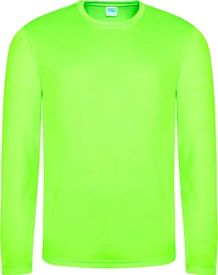 Produktbild von Just Cool JC002 | Herren Long Sleeve Cool Trainings longsleeve T-Shirt - Farbe: Electric Green - Größe: XXL