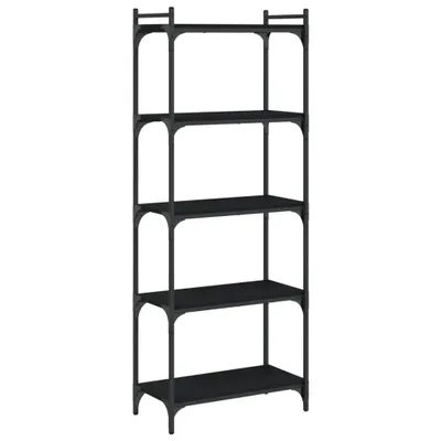 Produktbild von vidaXL Bücherregal 5 Böden Schwarz 60x30x154 cm Holzwerkstoff