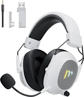 Produktbild von Gaming-Headset mit Mikrofon mit Geräuschunterdrückung für PC,PS4,PS5,Mac, Bluetooth 5.3 Gaming-Kopfhörer mit RGB-Licht,Surround-Sound, 48-Stunden-Akku