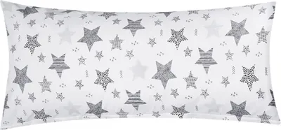 Produktbild von 1 x Kissenbezug in 40x80 cm Renforcé 100% Baumwolle - Sterne, Punkte, Kreise - Kopfkissen-Bezug, Kissenhülle, Dekokissenbezug (1-Stück-590/1-40x80)