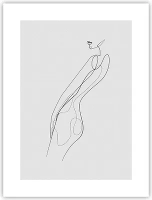 Produktbild von Poster - Poster ohne Rahmen - Kontur Frau Minimalismus - 30x40 cm - Wand Bild - Wanddeko - Wandbilder - Kunstposter - Wandposter - Bilder - Kunstdruck - Wanddekoration - Wandbild - P2XPA30x40-4242