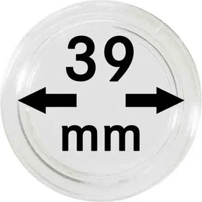 Produktbild von Lindner 2251039 Münzkapseln 39 mm-100er Pack