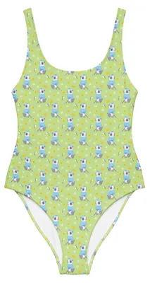 Produktbild von Mr. & Mrs. Panda Schwimmanzug Panda Golfen Größe S - Ecru - Geschenk, Golfplatz, Swimsuit, Badeanzug, Golf spielen, Verein, Rückenfreier, Damen-Einteiler, Badebekleidung