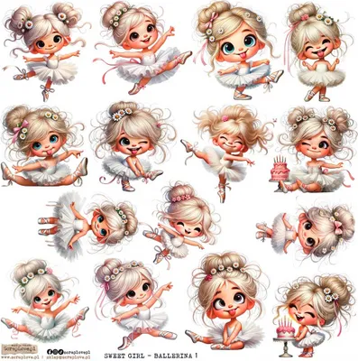 Produktbild von AUFKLEBER ScrapLove Dekor Stickers - Sweet Girl Ballerina 1
