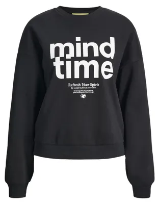 Productafbeelding van Jack & Jones dames sweater, model Jxmimi RLX Ls Print, kleur zwart, maat XL (EU)
