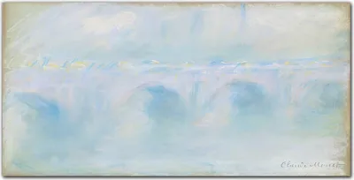Produktbild von Coloray - Bild aus Glas - 120x60 cm - Dekoration wohnzimmer wanddekoration gehärtetes Glas Küche glasblock mit bild - Monet Waterloo Bridge