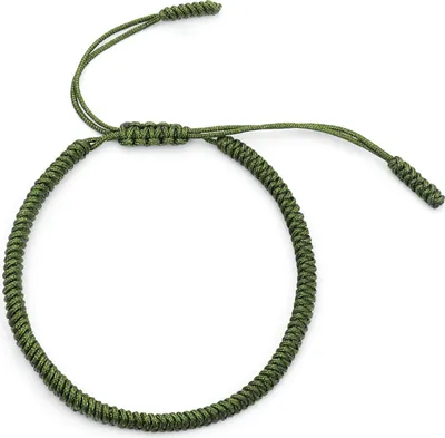 Produktbild von Uni-Armband, einfarbig, handgefertigt, Seil, geflochten, Glücksarmreif, Schmuck für Party-Grün
