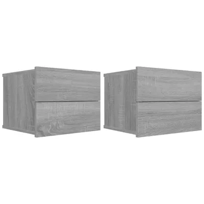 Obrázek produktu pro vidaXL Noční stolky 2 ks. Grey Sonoma 40x30x30 cm výrobek z odvozeného dřeva