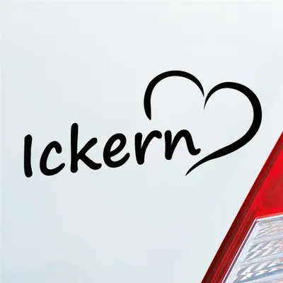 Produktbild von Auto Aufkleber Ickern 18x8 cm Schwarz Matt Sticker Heckscheibenaufkleber