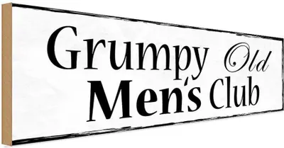 Produktbild von vianmo Holzschild 10x27 cm Grumpy Old Men`s Club Männer Frauen