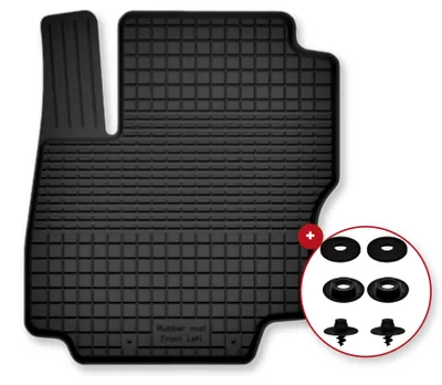 Image de Tapis conducteur en caoutchouc pour Ford Kuga MK1 2008-2011 (SUV) – noir, semi-universel, adapté