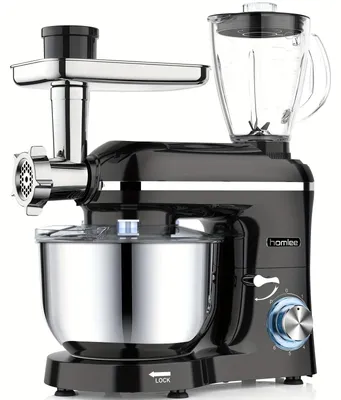 Productafbeelding van Keukenmachine - Keukenmixer - Keukenrobot - Foodprocessor - Mixer - 2000W Motor - 5,5L RVS Mengkom