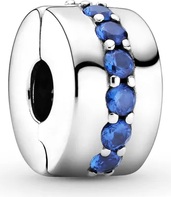 Produktbild von Pandora Clip Funkelndes Blau 791972C01 Silber