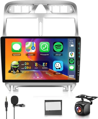 Produktbild von Autoradio für Peugeot 307 – 9-Zoll-Touchscreen – Android Auto & kabelloses CarPlay – Bluetooth 5.0 und GPS