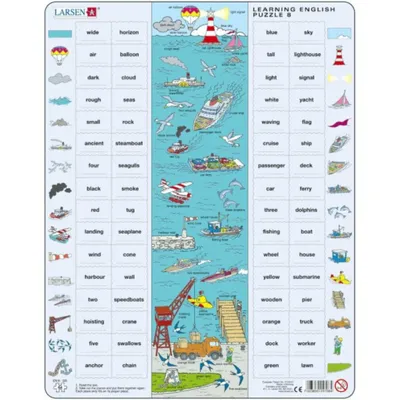 Produktbild von LARSEN Puzzle Englisch 8: Auf See 64 Teile