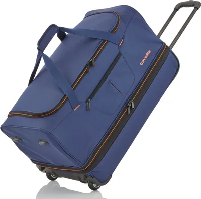 Produktbild von travelite Reisetasche Trolley Basics Wheeled Duffle Marine / Orange dunkelblau 58cm