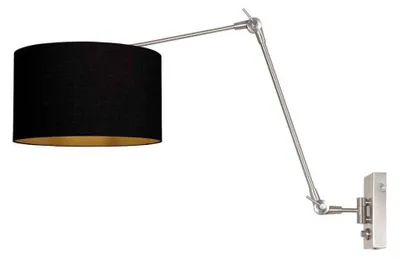 Productafbeelding van Wandlamp Prestige Chic metaal met zwarte kap
