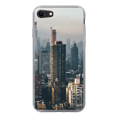 Produktbild von MuchoWow® Handyhülle Schutzhülle Hülle für iPhone SE 2020 New York - Skyline - Amerika Silikon Softcase Handy Hülle - Kartenbesitzer