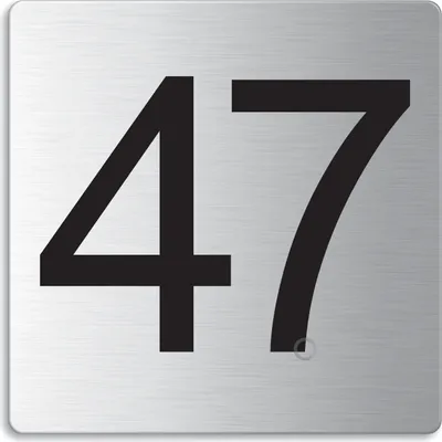 Produktbild von Türnummer I Zimmernummer I EdeIstahI TürschiId "47" I 85x85 mm I Nr.48347