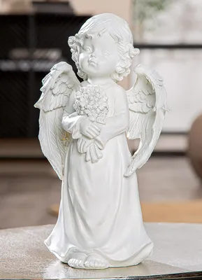 Produktbild von Gilde Figur, Engel, Malaika , Poly, weiß, VE 2, L. 11 cm, B. 18 cm, H. 32 cm Höhe: 32.00 cm Breite: 18.00 cm Tiefe: 11.00cm 57889