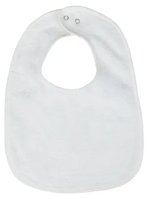 Produktbild von Lätzchen Weiß Baumwolle 37 x 27 cm mit Druckknopf