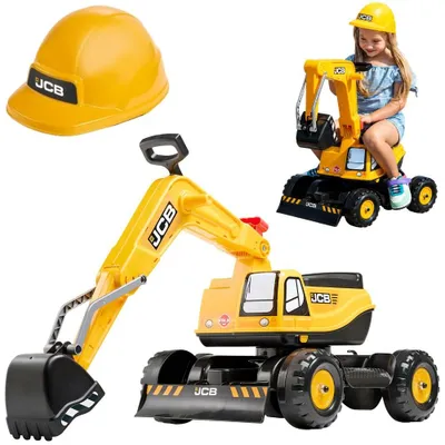Image de Pelle Falk Jcb Digger Rotative Godet Mobile Jaune À Partir De 3 Ans.