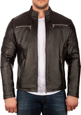 Produktbild von Reichstadt Herren Jacke 20RS25PU Schwarz - Kunstleder M
