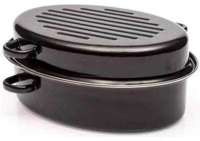 Produktbild von Bräter emailliert mit Edelstahlrand, geeignet für alle Herdarten inkl. Induktion - 38 cm