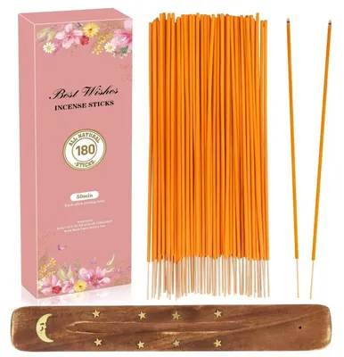 Produktbild von Räucherstäbchen Set 180 Stück mit Halter, 9 Düfte für Entspannung & Aromatherapie