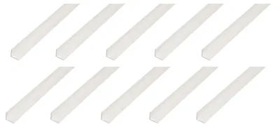 Produktbild von Alberts 10 x Winkelprofil, PVC, weiß, 50 x 50 x 1,2 mm, Länge 1 m