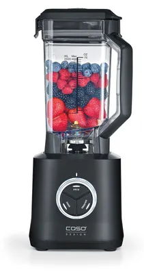Image de Caso 3621 PowerBlender B 2000 Mixeur sur socle (2 000 watts, réglages de vitesse jusqu'à 30 000 tr/min, bol de mixage en Tritan™ de 2 litres, sans BPA et résistant à la chaleur jusqu'à 100 °C, système de 8 lames avec revêtement en titane doré, 3 fonctions de programme, pulse-/