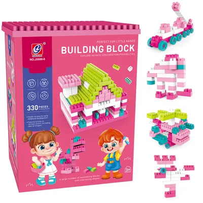 Image de Grandes briques - 330 briques de construction, Jouets créatifs pour enfants de 3 ans et plus, Set de briques Master Builder
