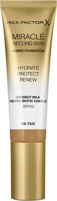 Produktbild von Max Factor Miracle Second Skin, Tube, Creme, Jeder Hauttyp, Feuchtigkeitsspendend, Schutz, Gebräunte Haut, Tan