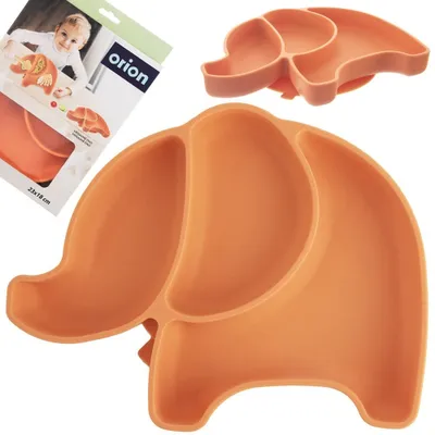 Obrázek produktu pro Orion dětský talíř dezertní talíř dělený oranžový slon 23x19x3,5 cm