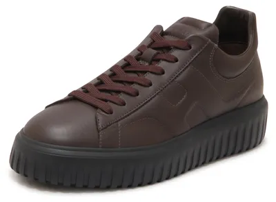 Immagine prodotto di P7896 Sneaker da uomo Hogan H-Stripes, scarpe da uomo marroni